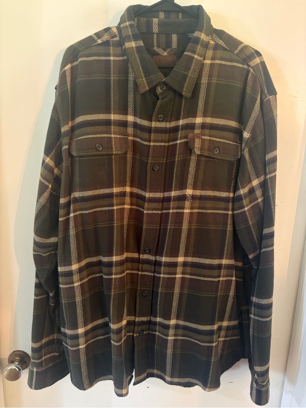 Orvis Plaid Wool Shirt Jacket - Brown, Cream & Navy